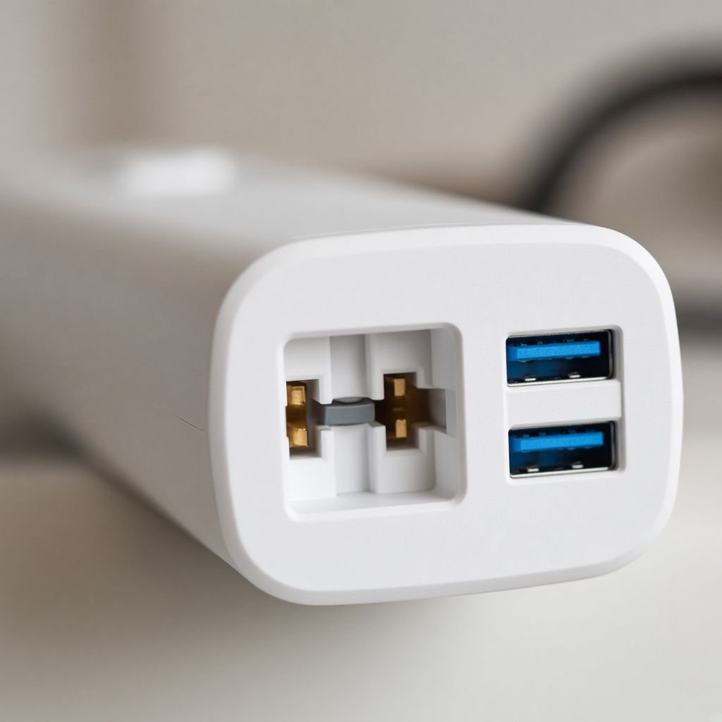 Mehrfachstecker-Set mit USB, 2er — Detailansicht