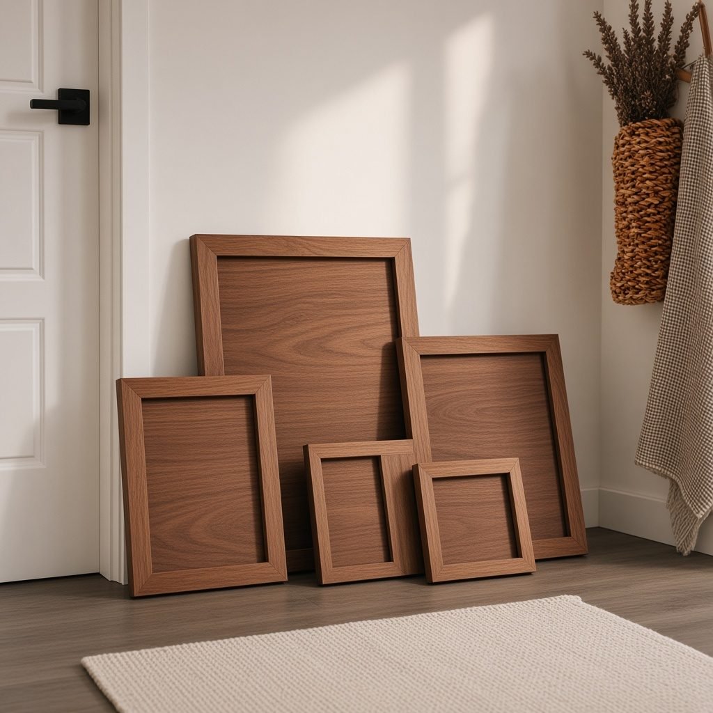 Fotorahmen-Set Nussbaum, 5-teilig
